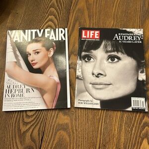 Vtg 2013 Vanity Fair and 2008 Life Mag Audrey Hepburn